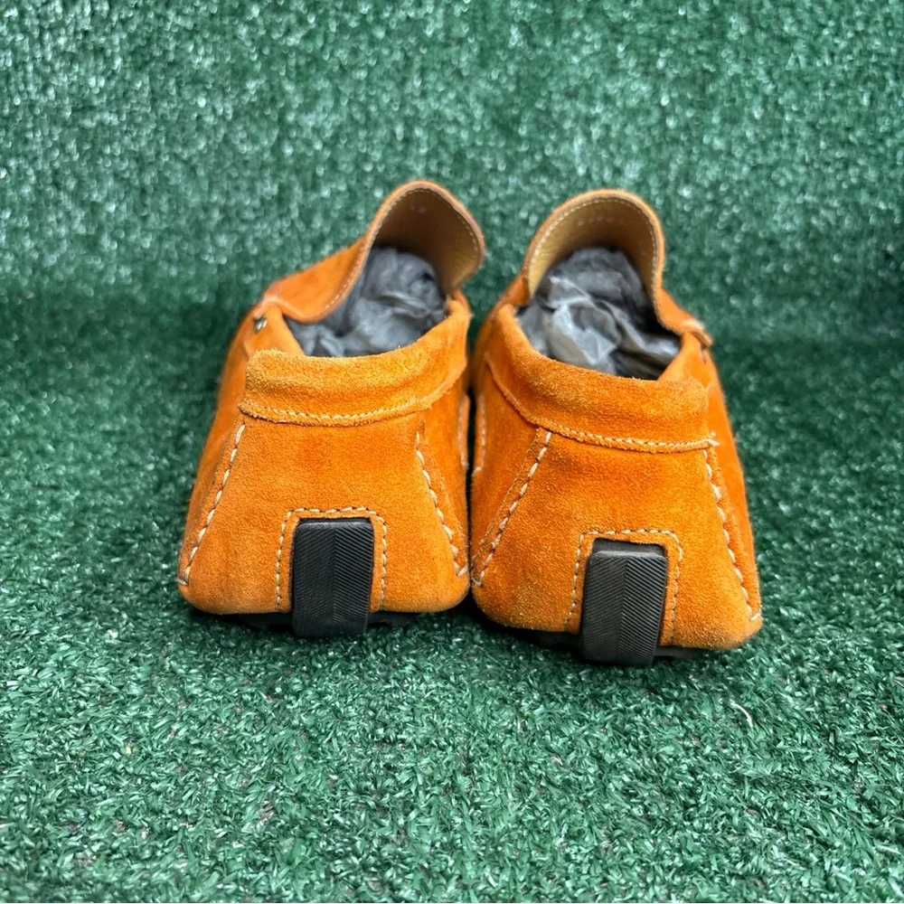 To Boot New York Driver Moc Loafer Size 12 Orange Suede Dress Shoes - Picture 4 of 12